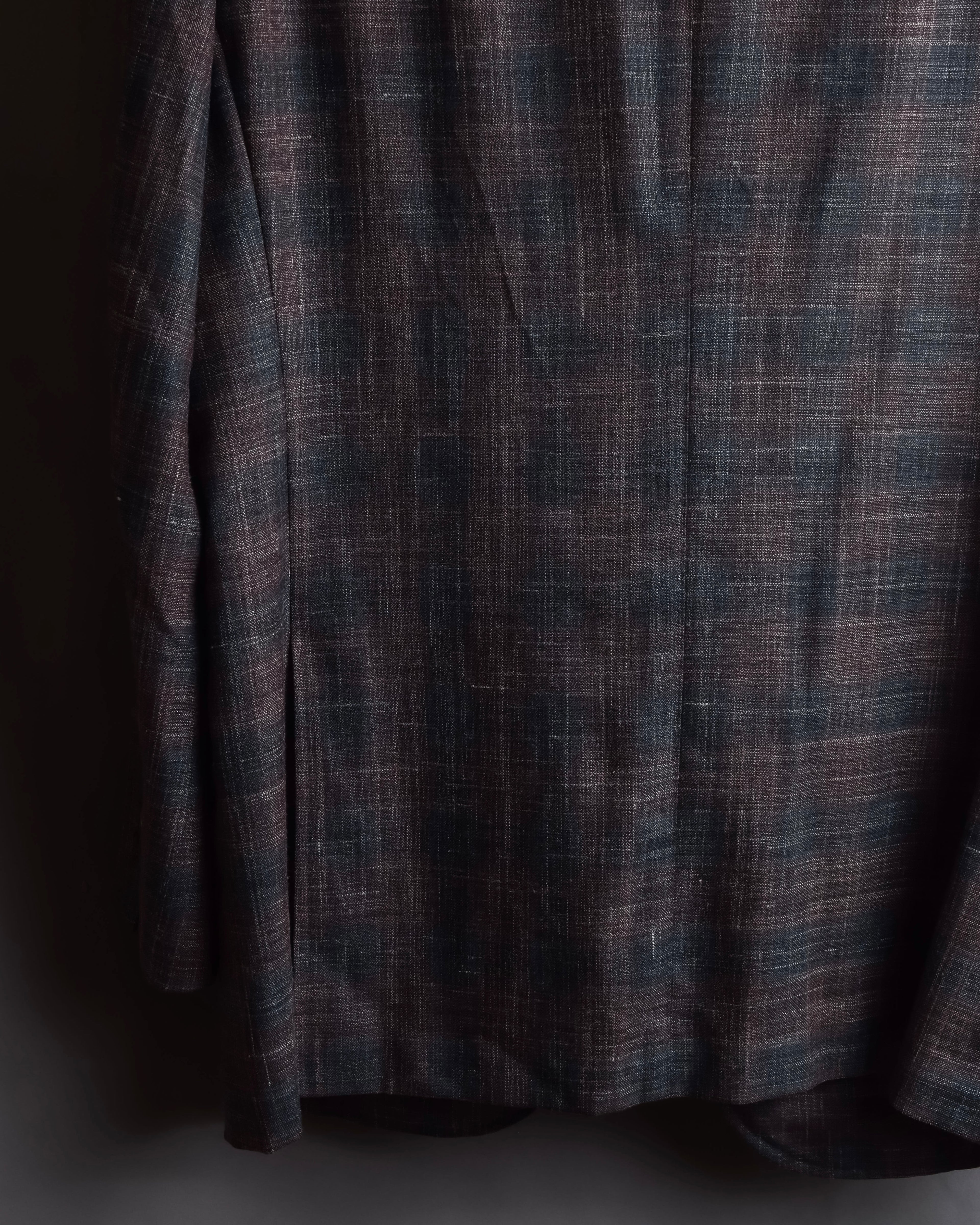 "Tex Teq" Gradient check pattern tailored jacket