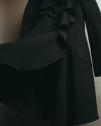“VALENTINO” 2015-2018 Draped ruffle long coat