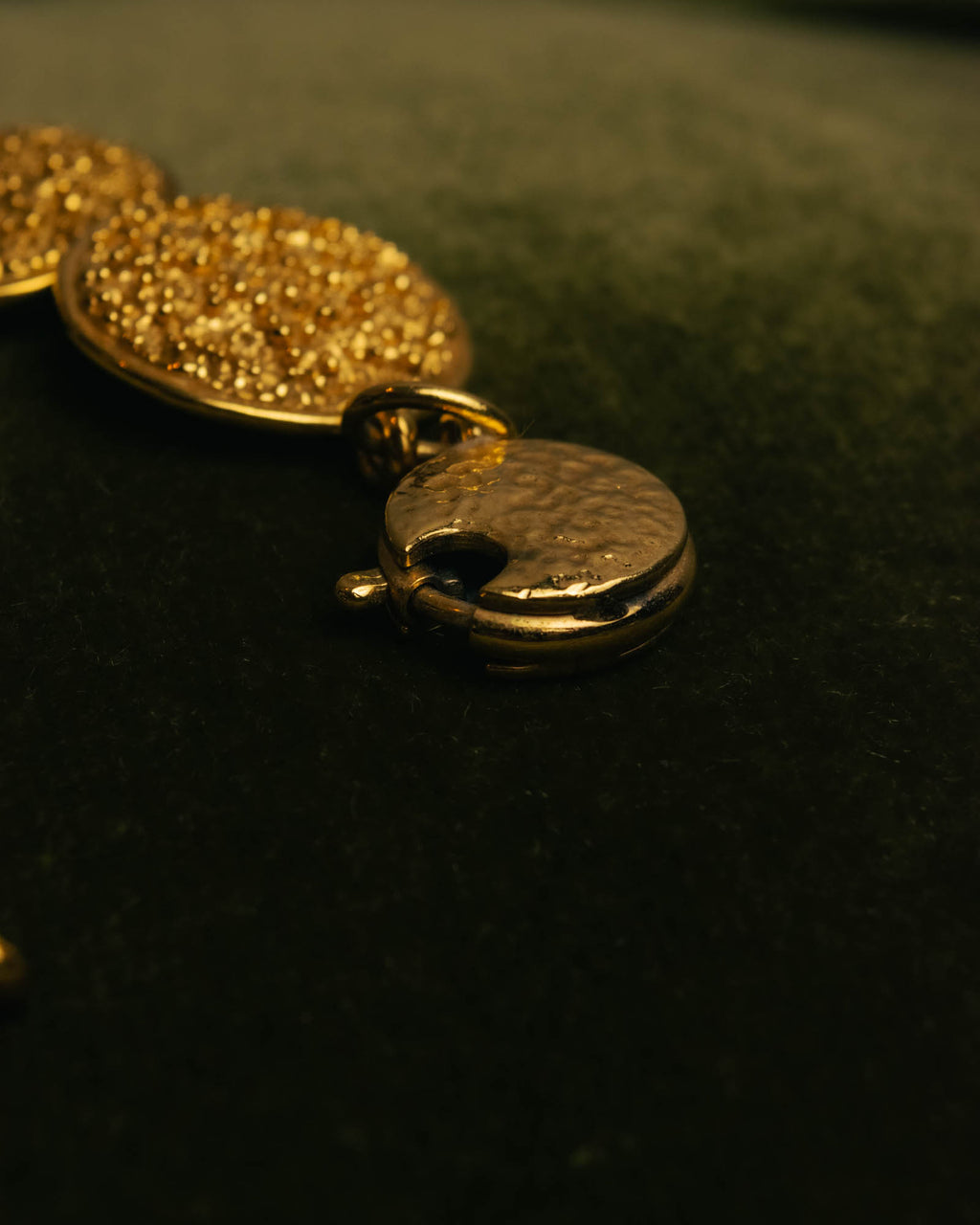 -SPECIAL- “YVES SAINT LAURENT” 80’s-90’s Lava texture statement bracelet