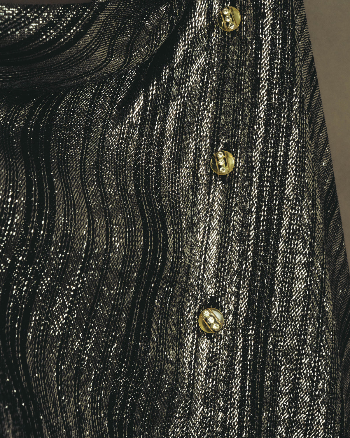 "ENRICO COVERI" 80's-90's Metallic flared maxi skirt