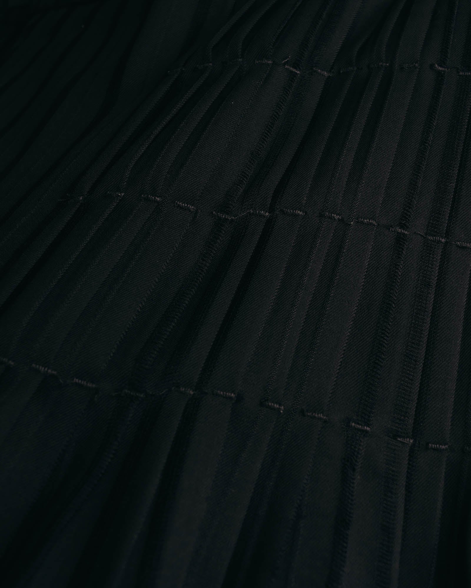 "VERONIQUE BRANQUINHO" 90's-00's Sculptural pleated wool skirt