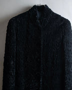 "GIORGIO ARMANI" Stand collar velour long coat