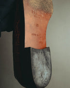"PRADA" 90's-00's Croc embossed leather penny loafers