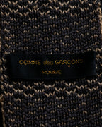 "COMME des GARCONS HOMME"
Regimental stripe square cut knit tie