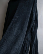 "ISSEY MIYAKE PERMANENT" Large shawl collar silk long cardigan