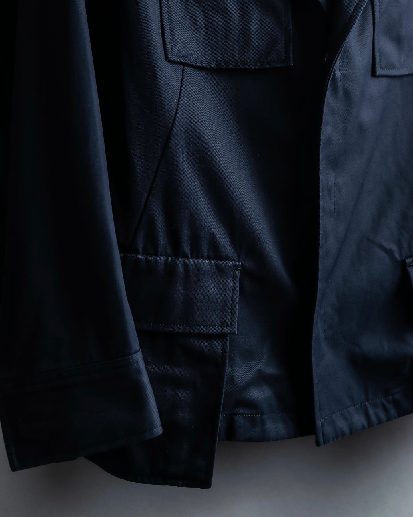 "Y's" 4 pocket military detail black tailored jacket