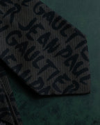 "JEAN PAUL GAULTIER" Typography logo pattern silk neck tie
