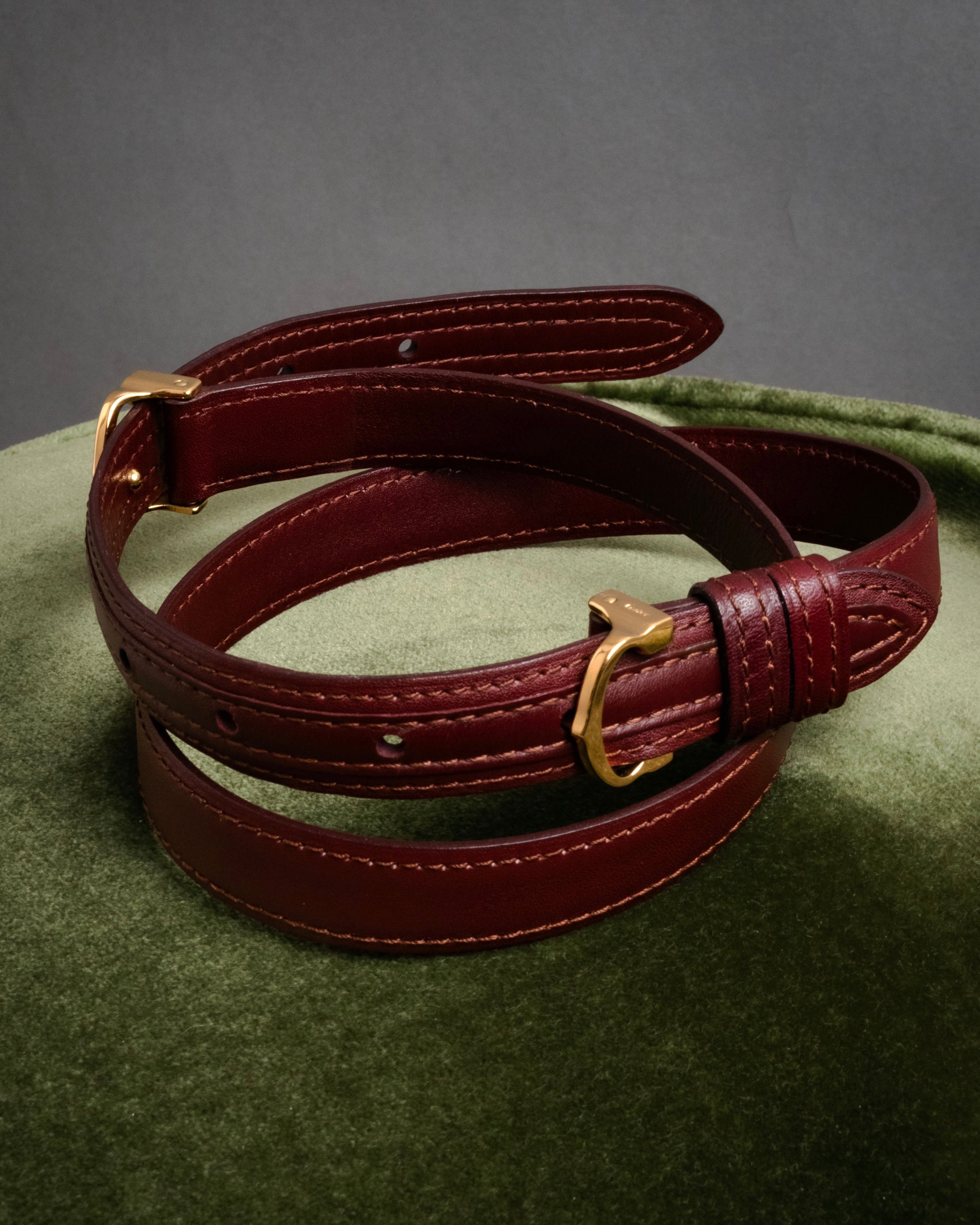 “Cartier” 00's Must de Cartier double wrap leather belt
