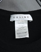"CELINE" 00’s fine ribbed wool crewneck knit