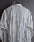 "ISSEY MIYAKE" Pleated design polyester long shirt