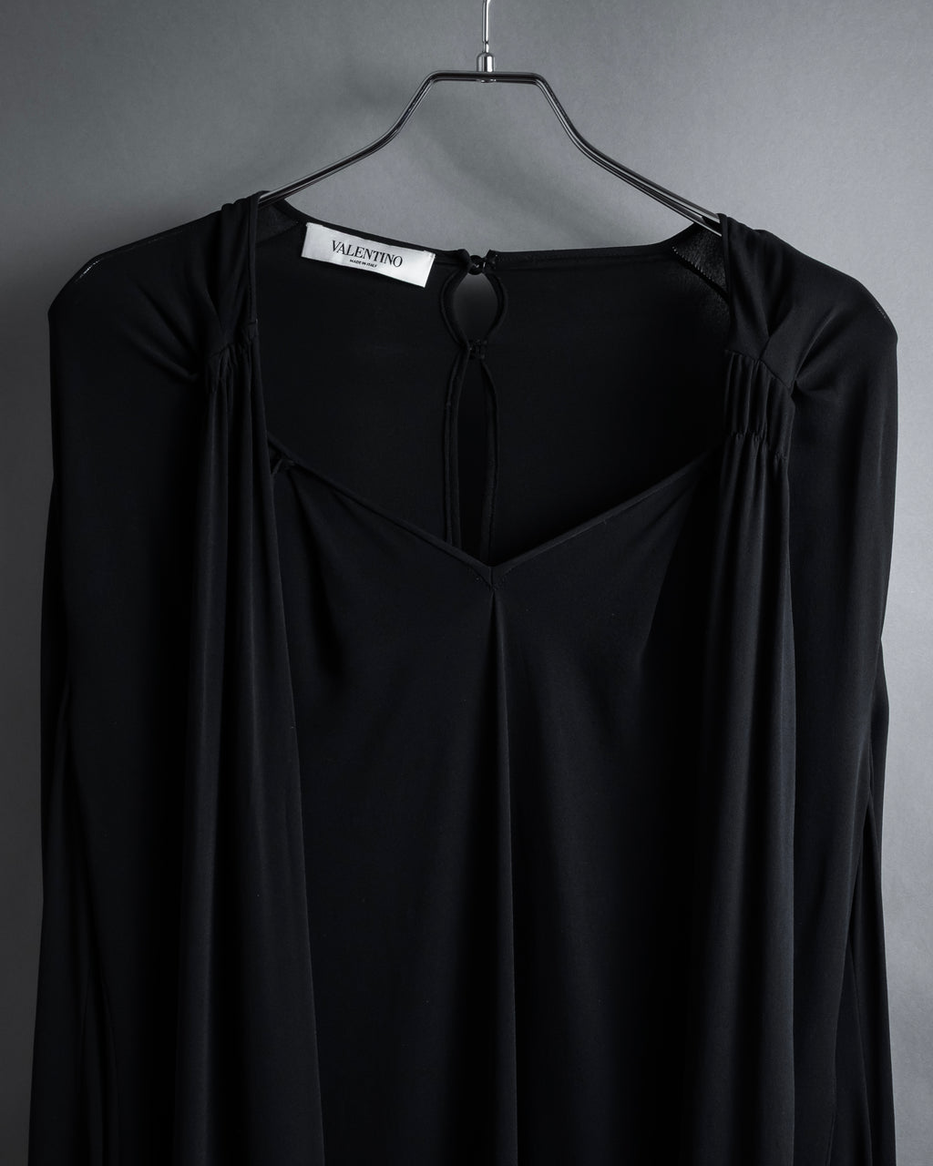 "VALENTINO" 2020-21 Gathered design bow tie skipper silk pullover