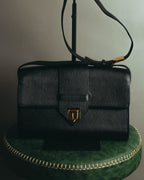 “Yves Saint Laurent” 90’s-00’s Cassandra logo one shoulder leather bag