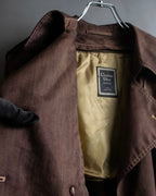 "CHRISTIAN DIOR MONSIEUR"
 Dark brown oversized trench coat