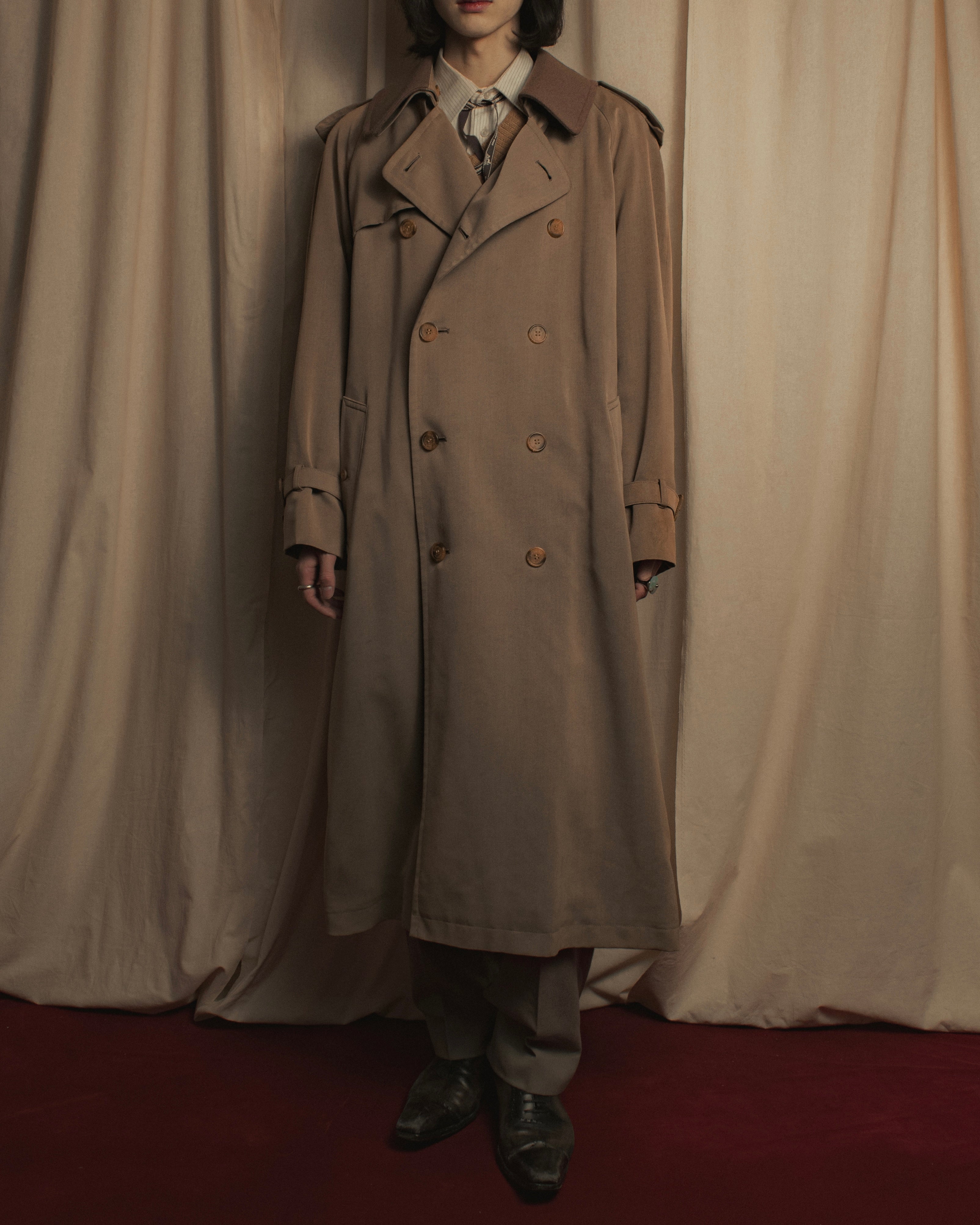 -SPECIAL- "Burberrys" 90's Collar switching two-tone trench coat