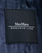 "Weekend Max Mara" Fur trimmed design collar tweed flare coat