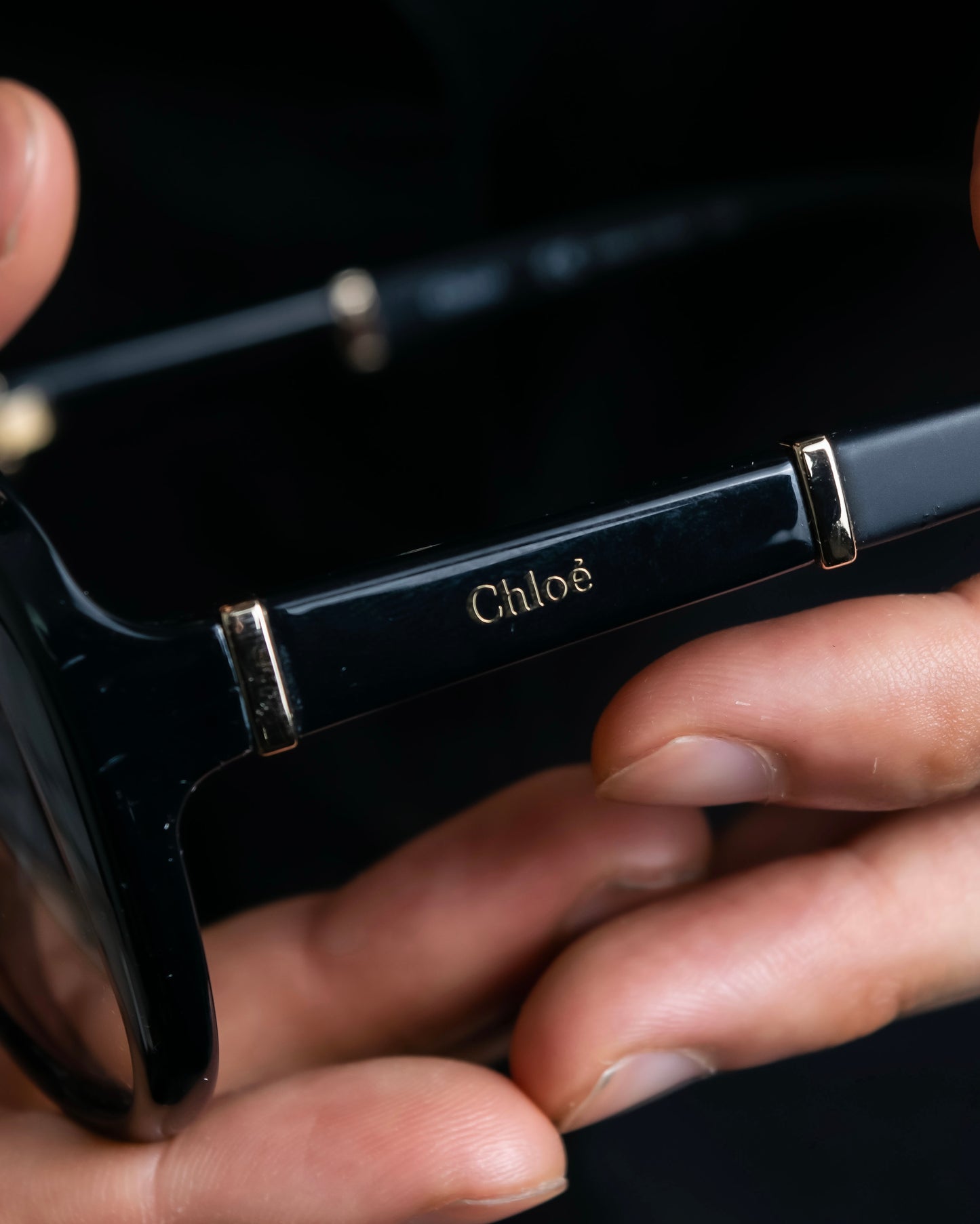 "Chloe" Butterflyframe logo engraved sunglasses