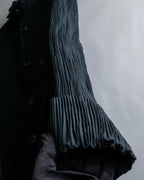 "ISSEY MIYAKE" Pleated vertical line shirt jacket