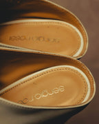 “Sergio Rossi” White open-toe heeled mules