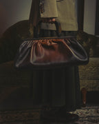 -SPECIAL- "GUCCI" 90's-00's Gathered leather top handle handbag