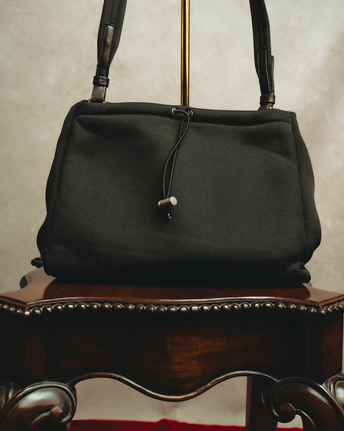 “PRADA” 90’s-00’s Nylon and leather flap messenger bag