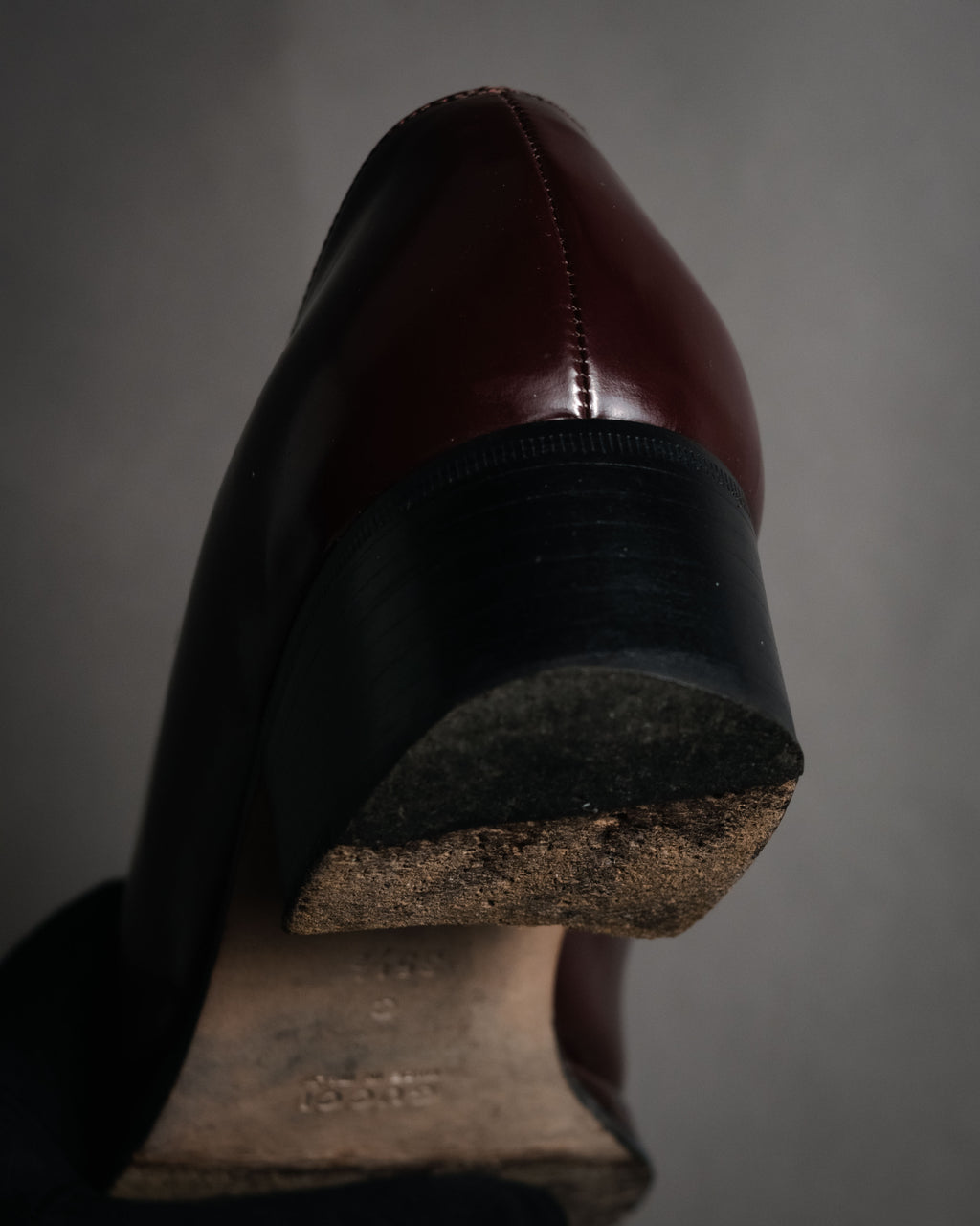 "GUCCI" 90’s-00’s Horsebit haircalf panel loafers