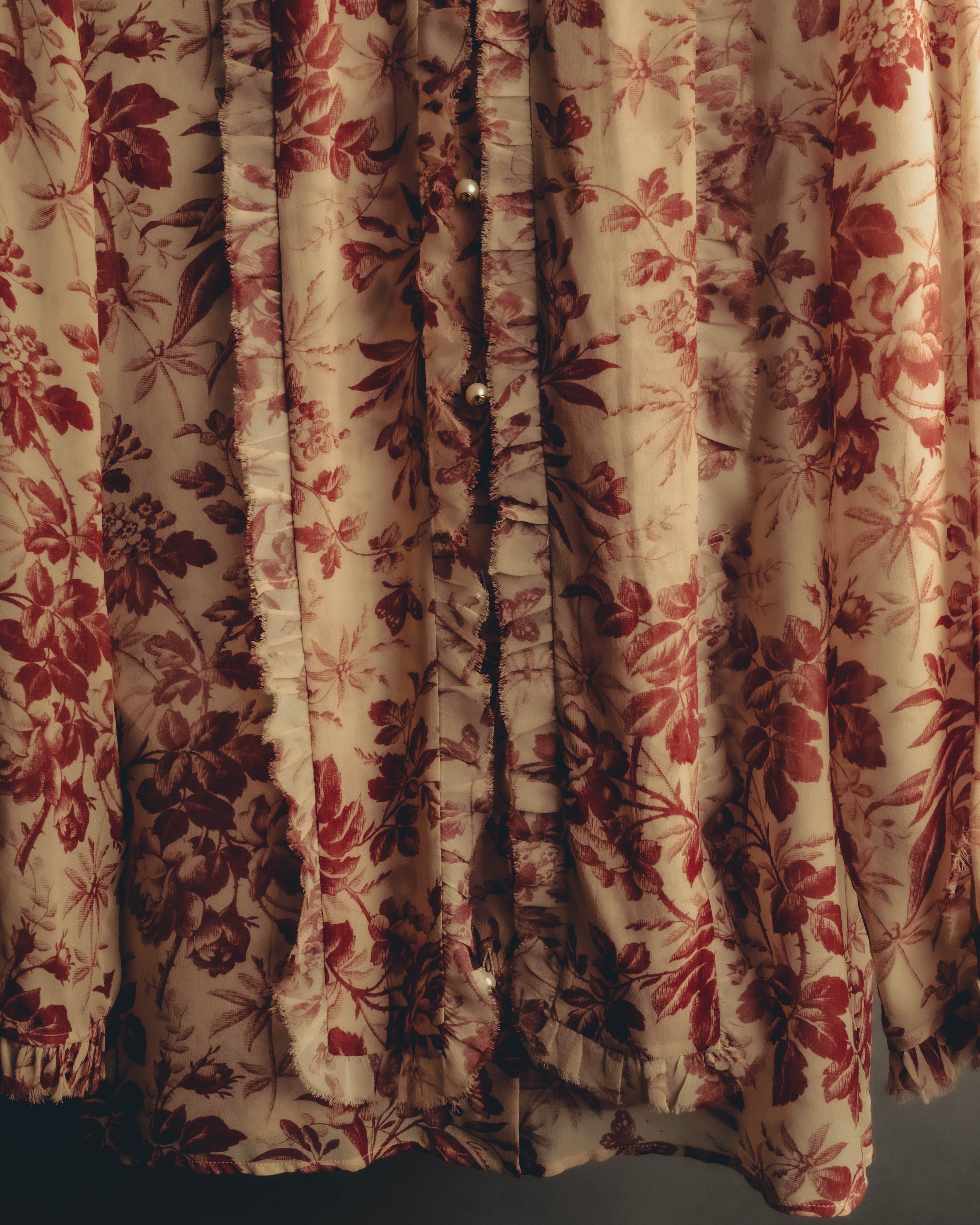 -SPECIAL- "GUCCI" 2010's-20's Romantic floral ruffle blouse