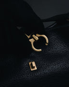 “Salvatore Ferragamo” Pebbled leather gancini hobo shoulder bag