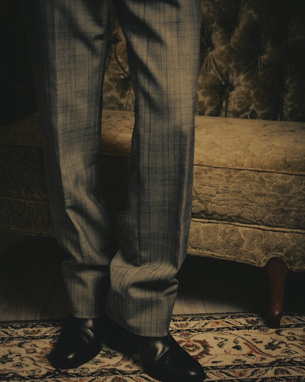 -SPECIAL- “GUCCI” 2019-2021 Glen check double-breasted wool suit
