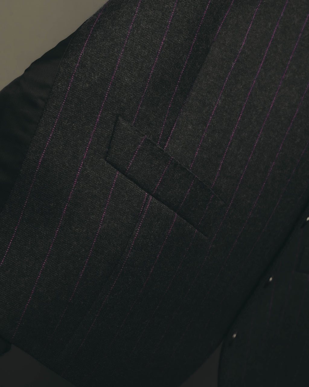 -SPECIAL- “HERMES” 2007-2009 Super 100s pinstripe tailored long gilet