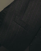-SPECIAL- “HERMES” 2007-2009 Super 100s pinstripe tailored long gilet