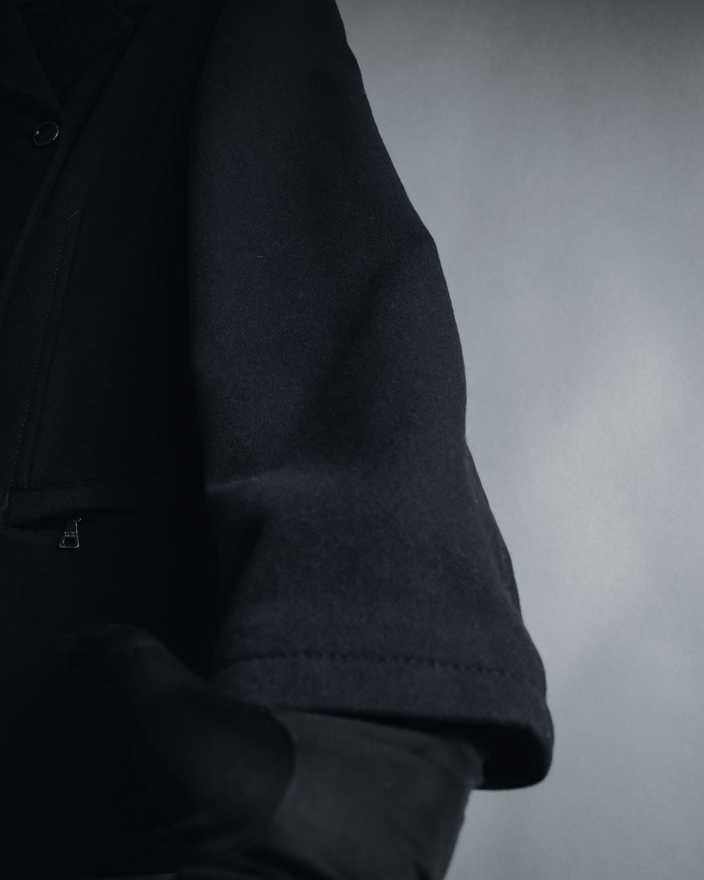 "PRADA" 90’s-00’s Minimal double-breasted wool jacket