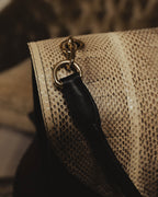 “Max Mara” Late 90’s-early 00’s exotic leather flap chain bag