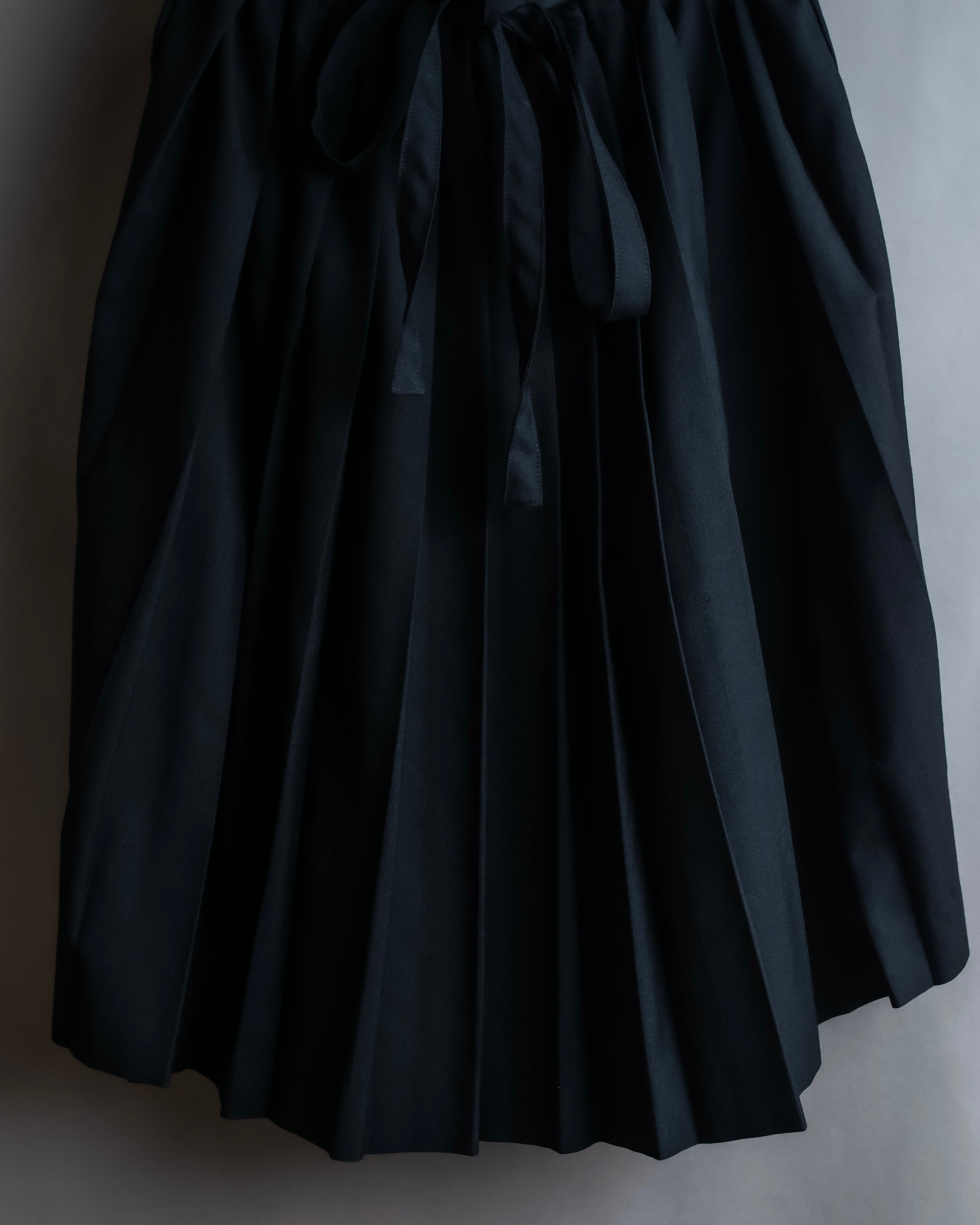 "JEAN PAUL GAULTIER" Ribbon belted design pleated flare skirt