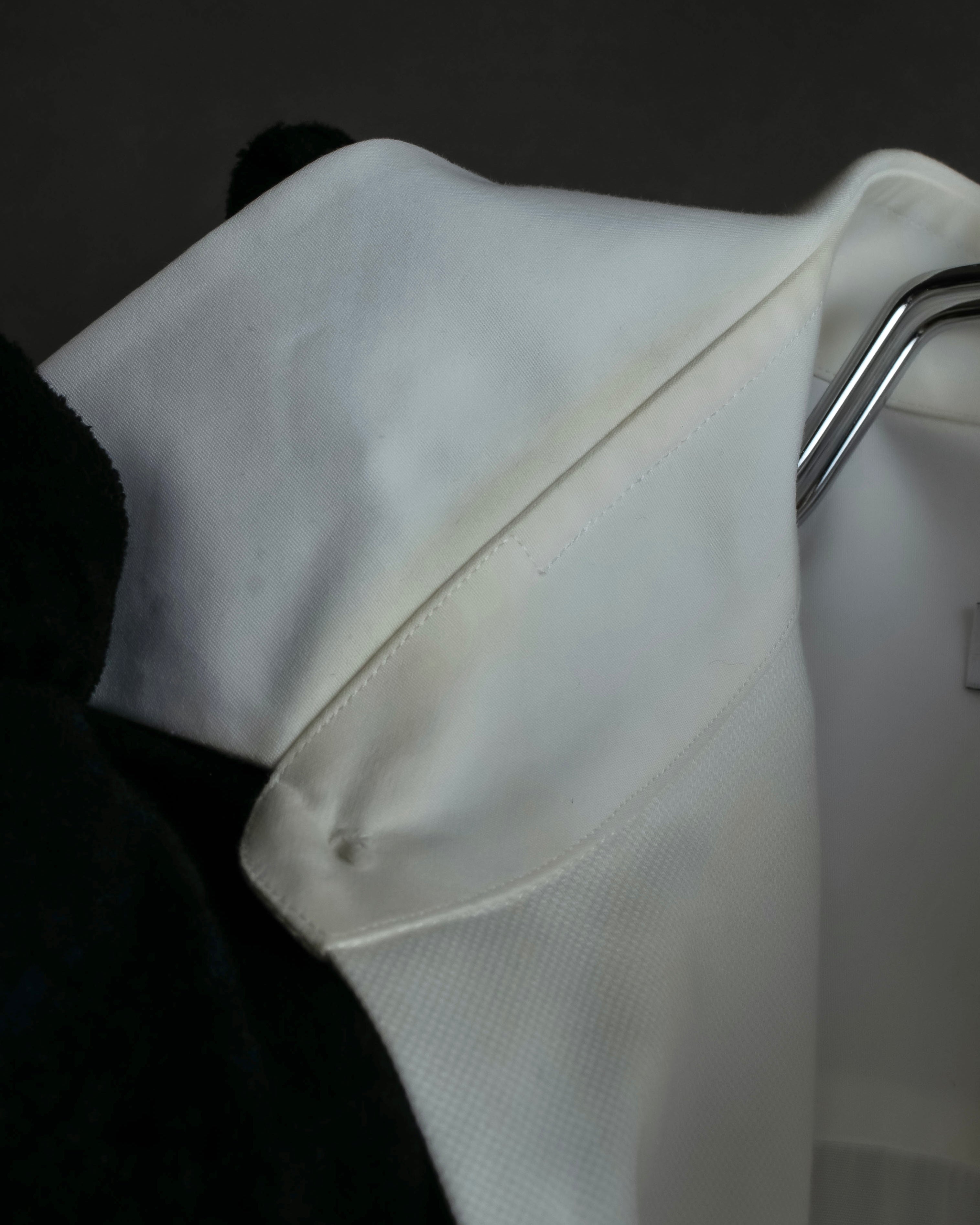 "GIVENCHY" Bosom panel design white shirt