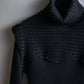 "FENDI" Bustier docking shape ribbed turtleneck knit