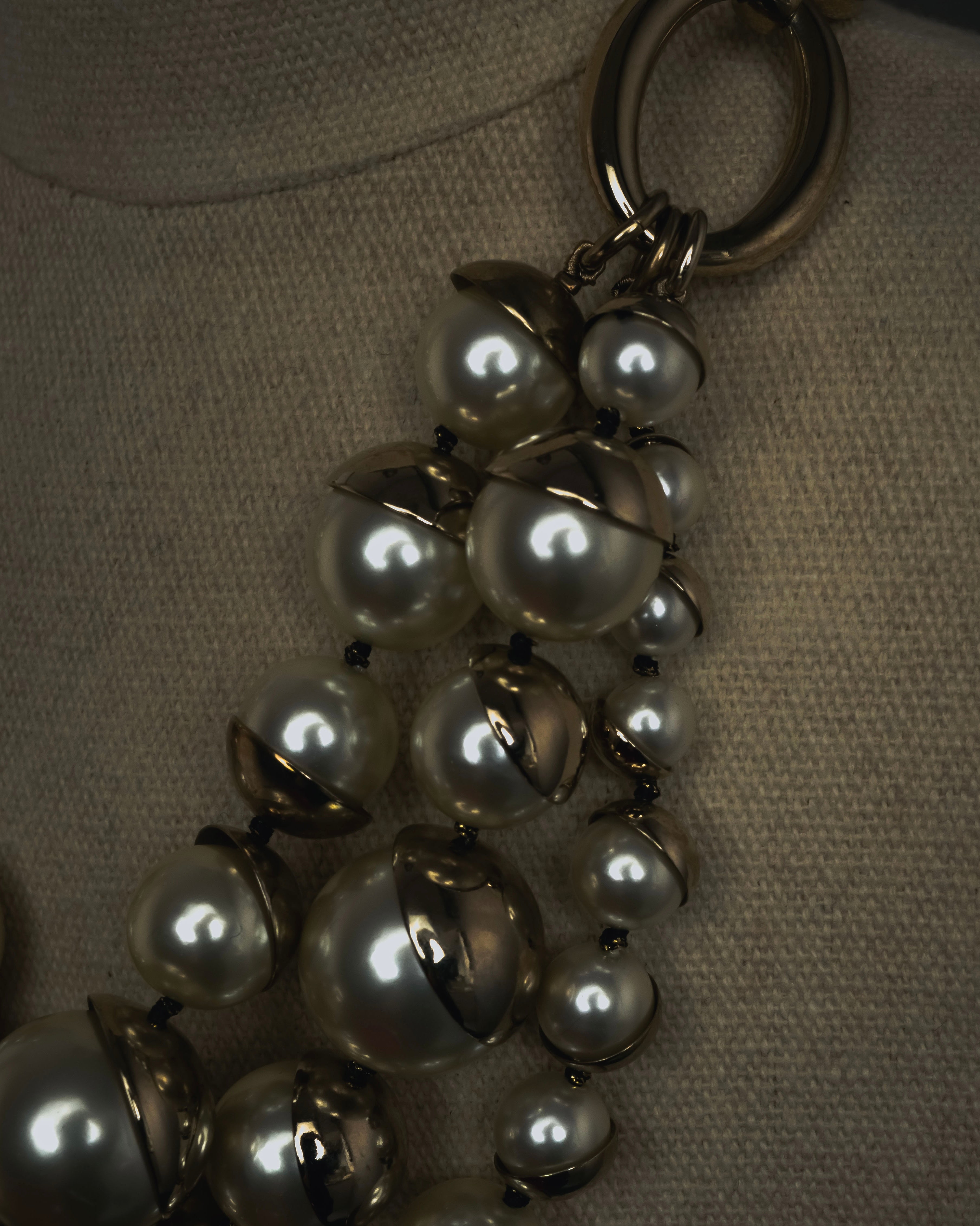 -SPECIAL- "Christian Dior"
John Galliano period Pearl Metal Design Layered Necklace