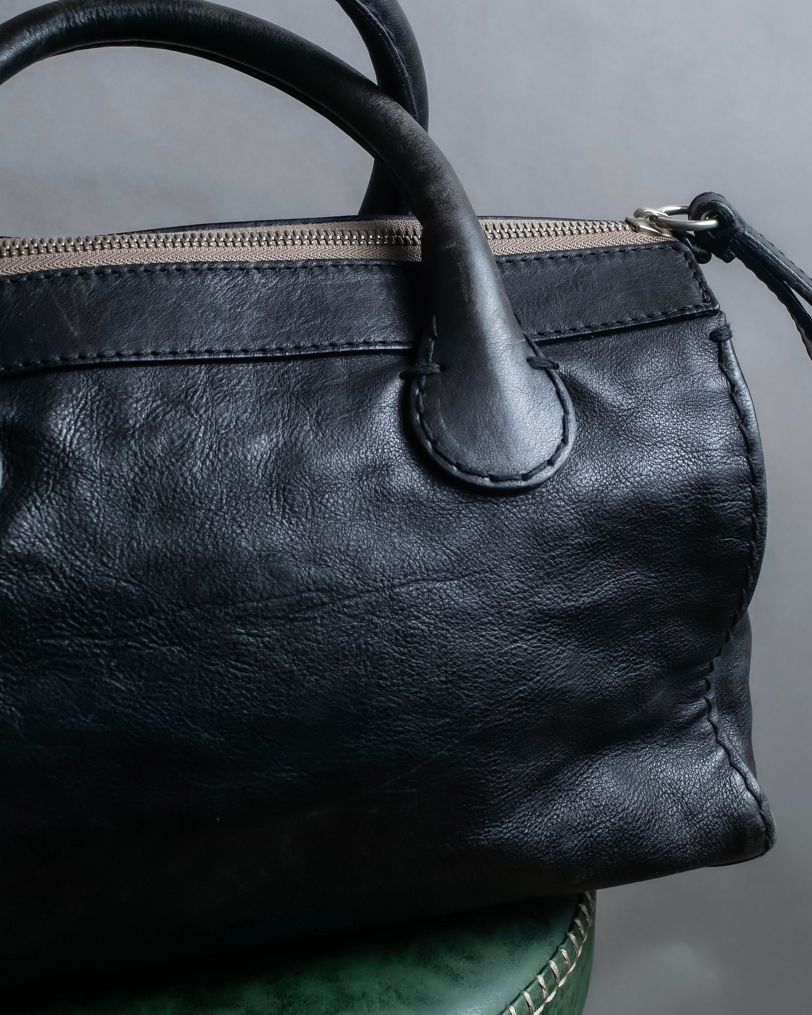 "Chloe" Out pocket detail leather Edith bag