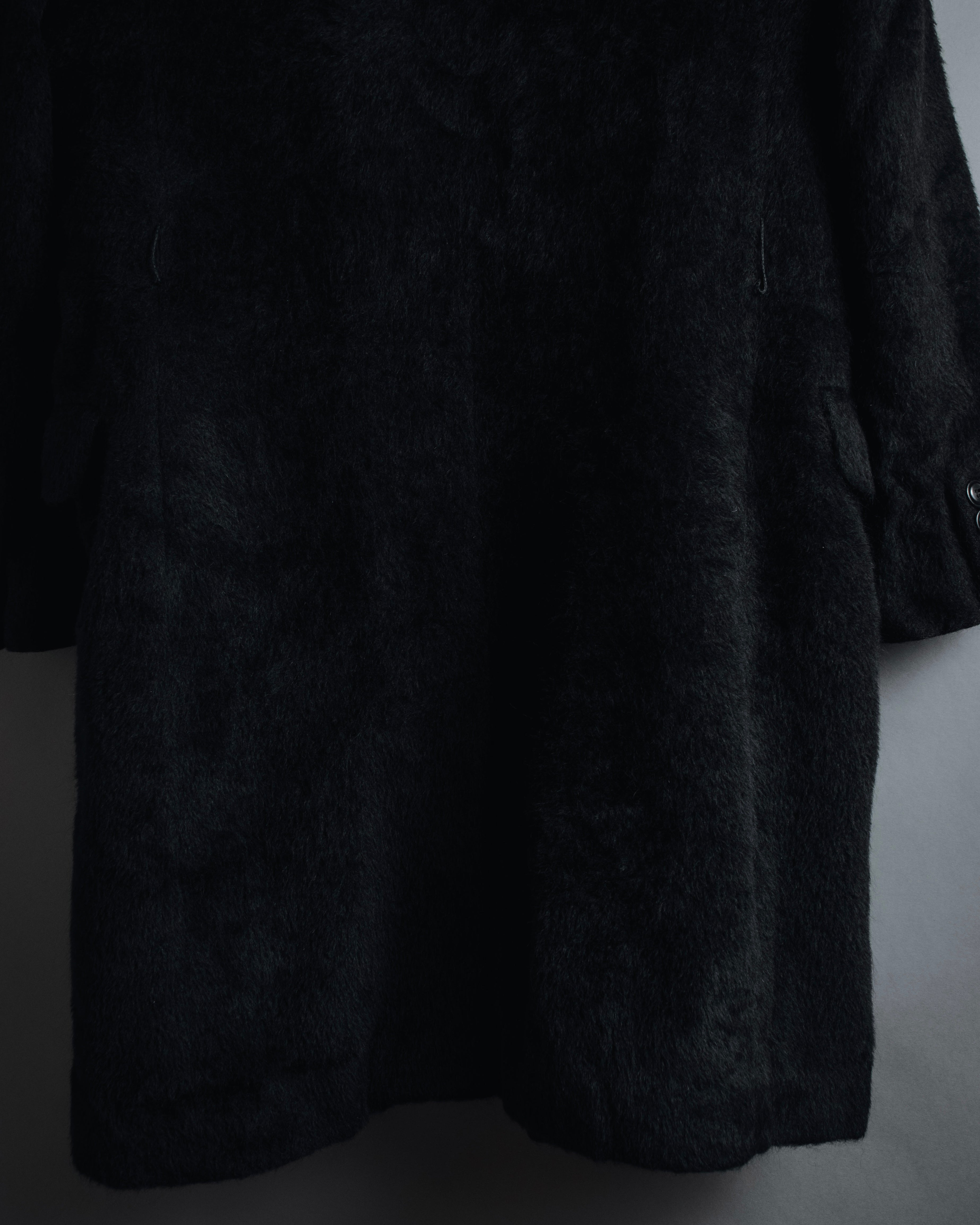 Max Mara 00年代-10年代系带羊驼毛绒毛连帽大衣