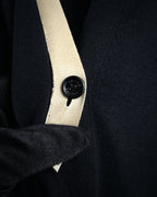 “CELINE” 2010’s Contrast placket wool silk cardigan