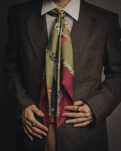 -SPECIAL- “HERMÈS“ 90’s-00’s Champignons botanical mushroom silk carré
