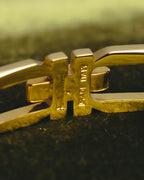“Salvatore Ferragamo” 90’s-10’s Dark brown double Gancini bangle