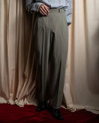 "HERMES" Margiela period silk wide straight slacks