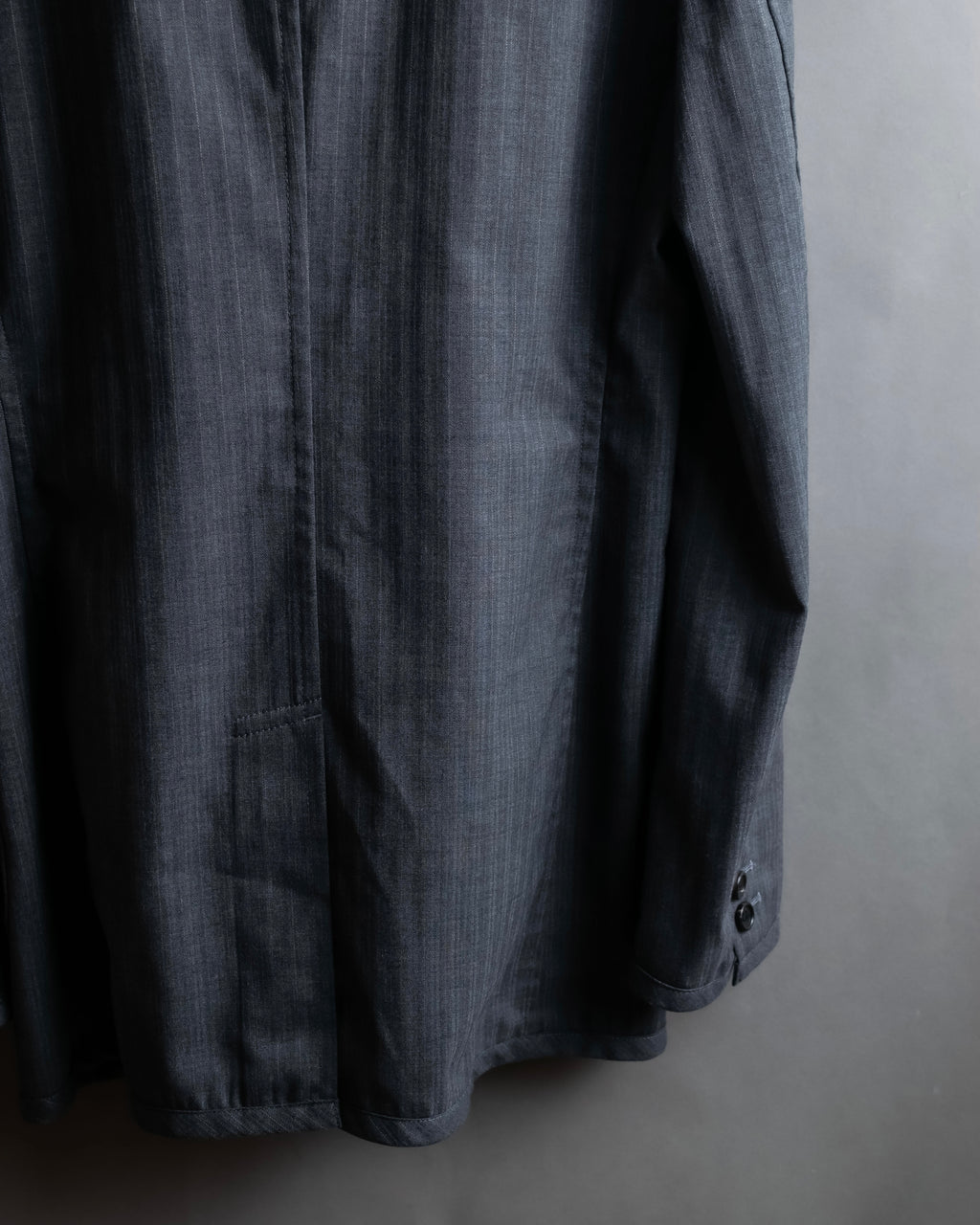 "COMME des GARCONS HOMME PLUS" 14SS modified lapel design striped jacket