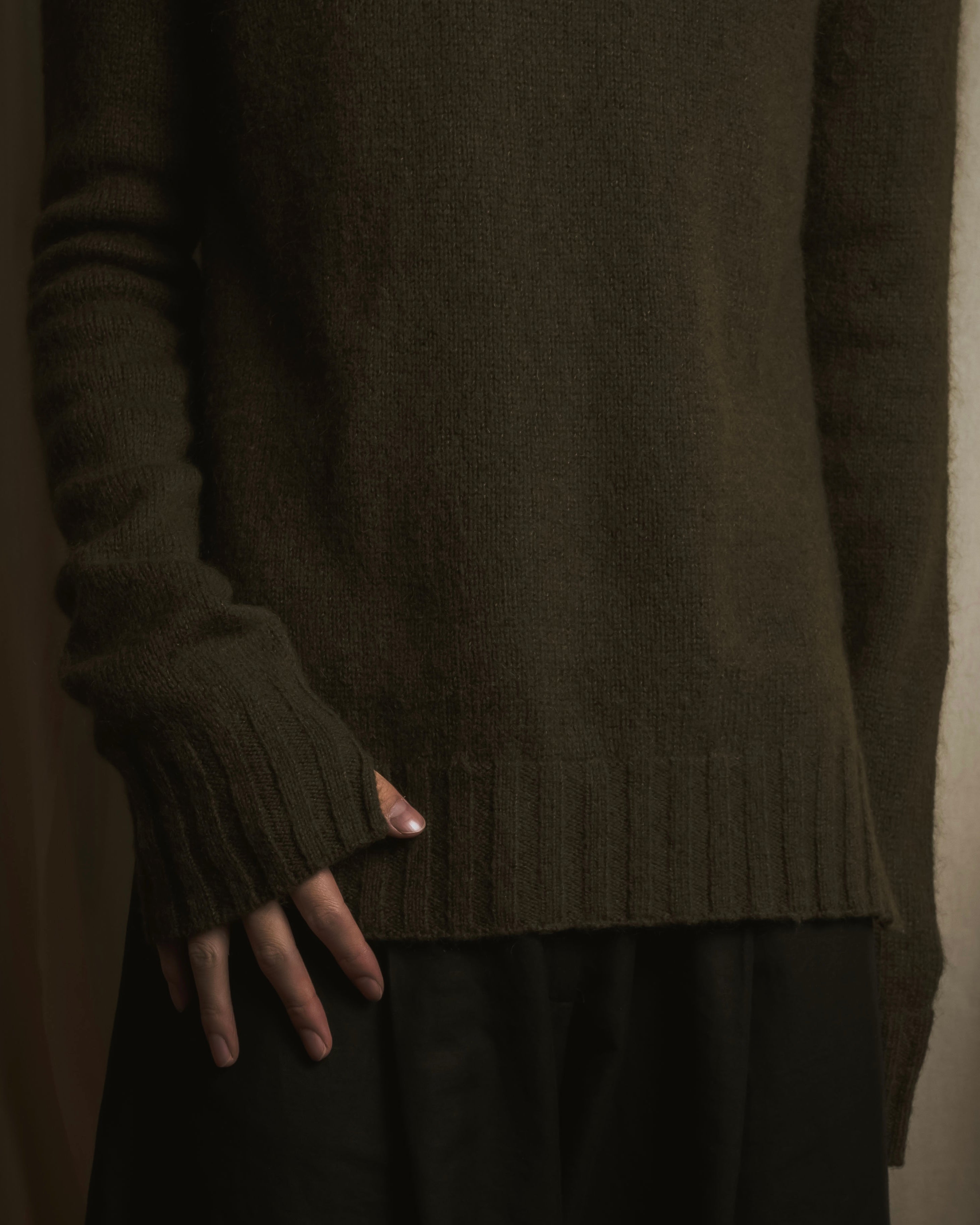 Jil Sander+ 24Otoño Invierno Suéter de punto de cuello redondo con acabado suave cepillado