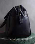 "BURBERRY" Refined design mini Boston leather bag
