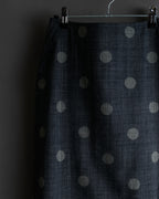 "YOHJI YAMAMOTO +NOIR" Large polka dot pattern flared skirt