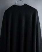 "BALENCIAGA" Fringe design open front cape