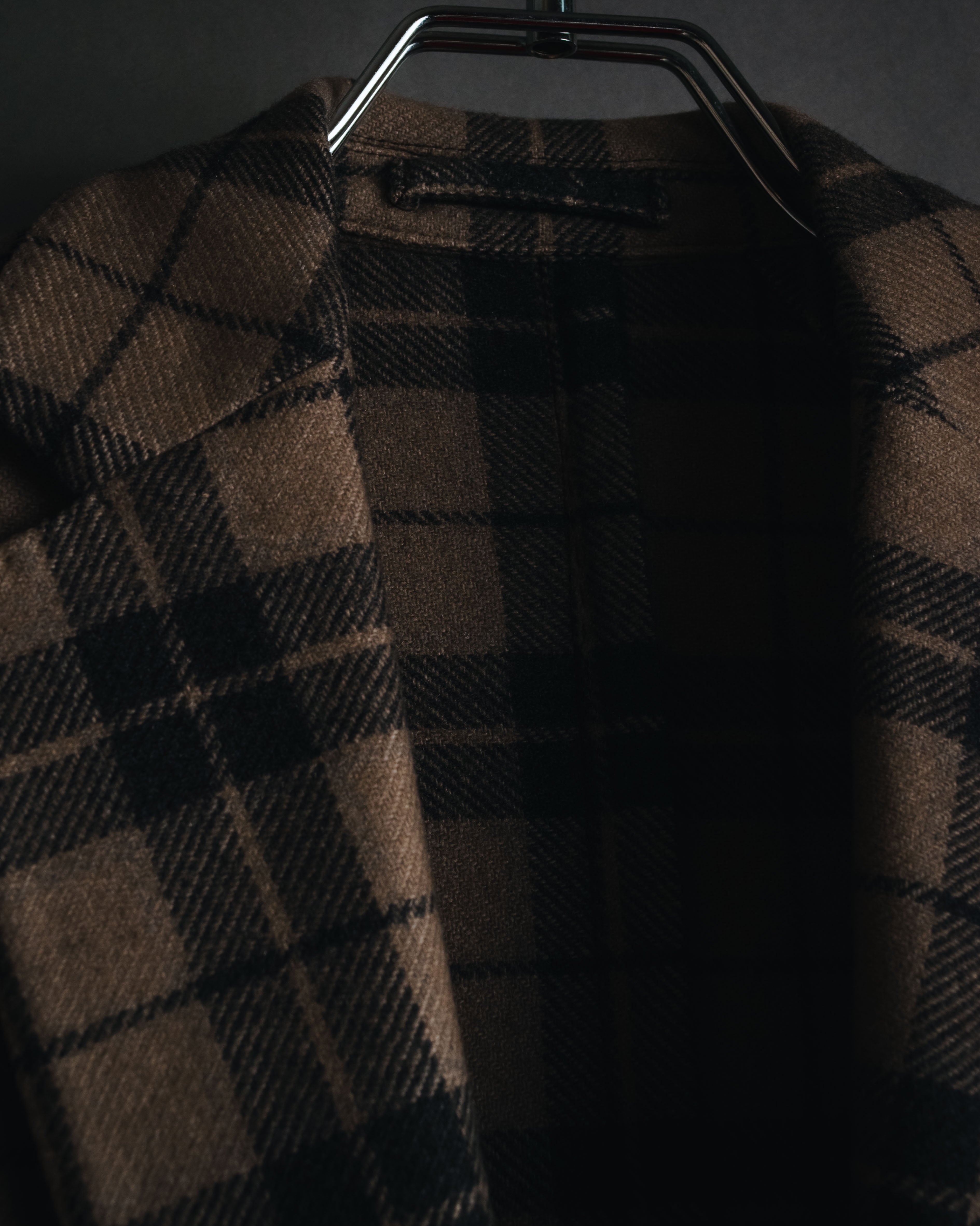 "LARDINI" Checked three-button soft-shoulder tailored jacket