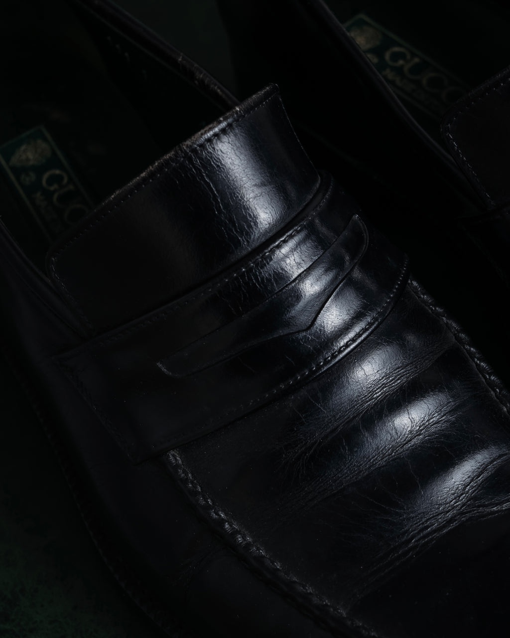 "GUCCI" 90’s classic leather penny loafers