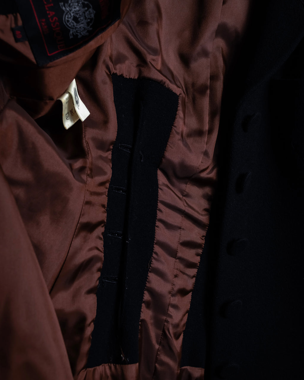 -SPECIAL- "JEAN PAUL GAULTIER"
 90's-00's Waist shape A-line silhouette black color super long coat